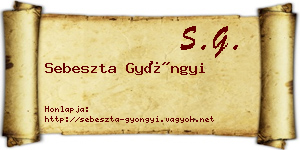 Sebeszta Gyöngyi névjegykártya