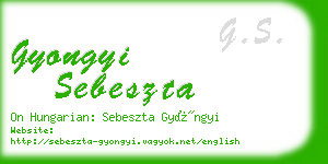 gyongyi sebeszta business card